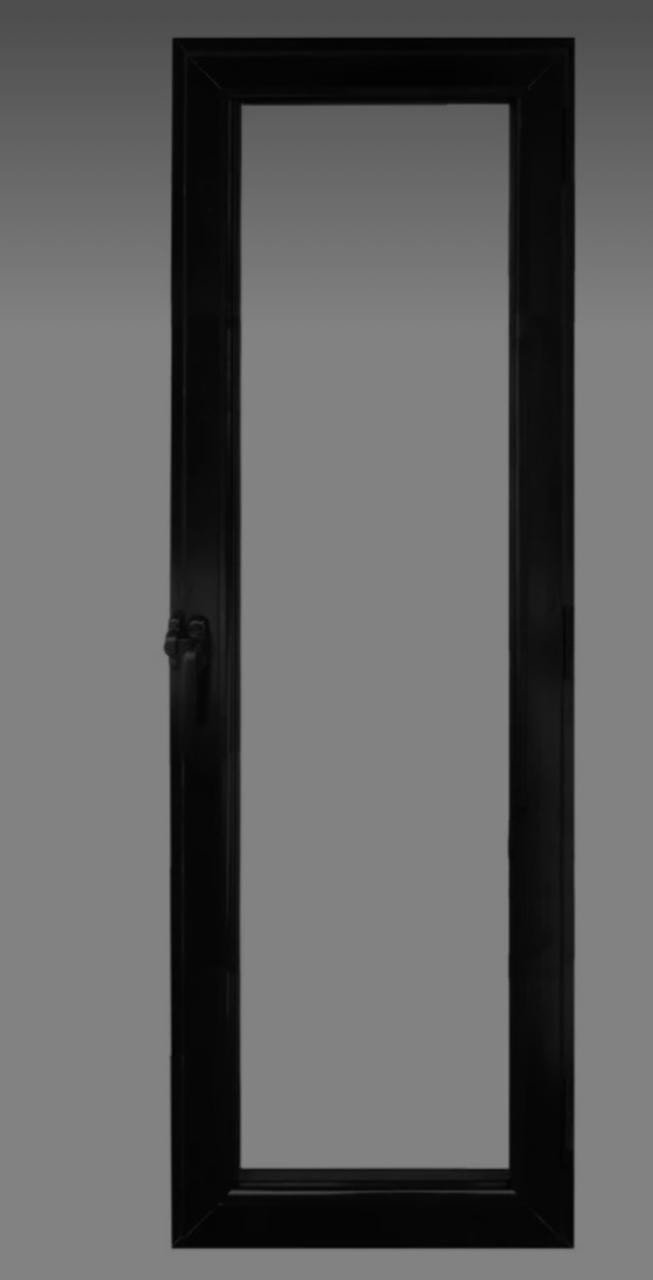 Lucera de Aluminio Línea Herrero Negro 60cm. x 150cm.